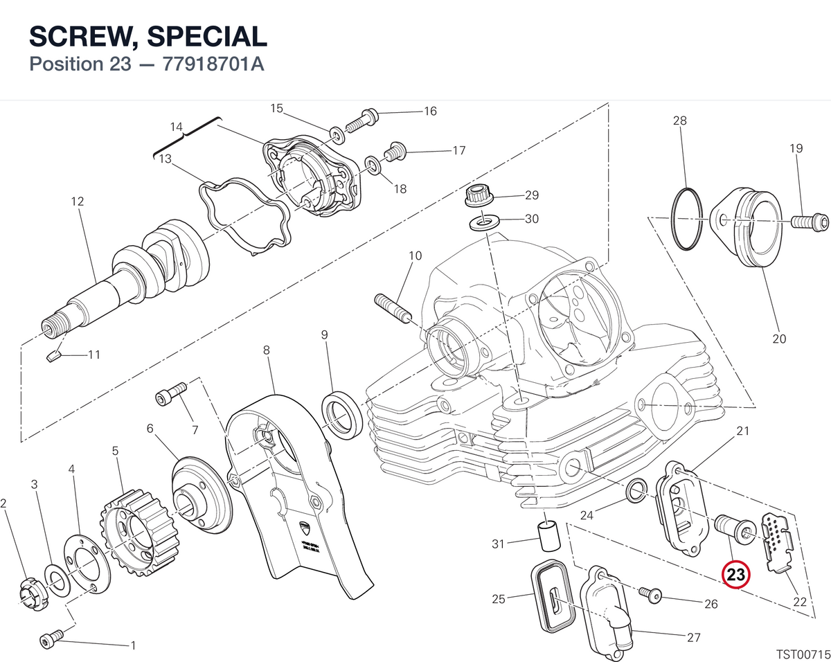 SCREW, SPECIAL 77918701A diagram position