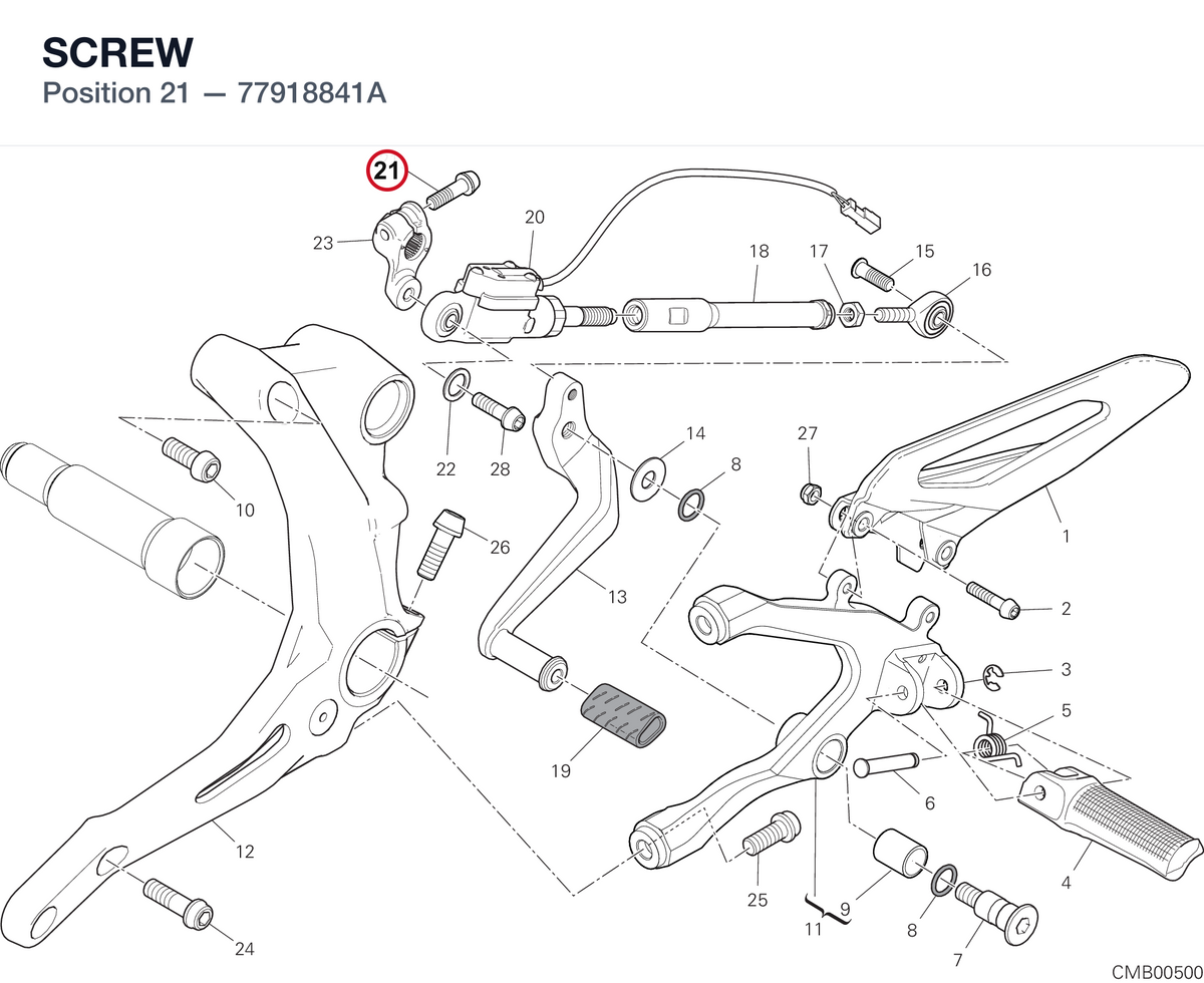 SCREW 77918841A diagram position