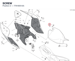 SCREW 77918931AA diagram position