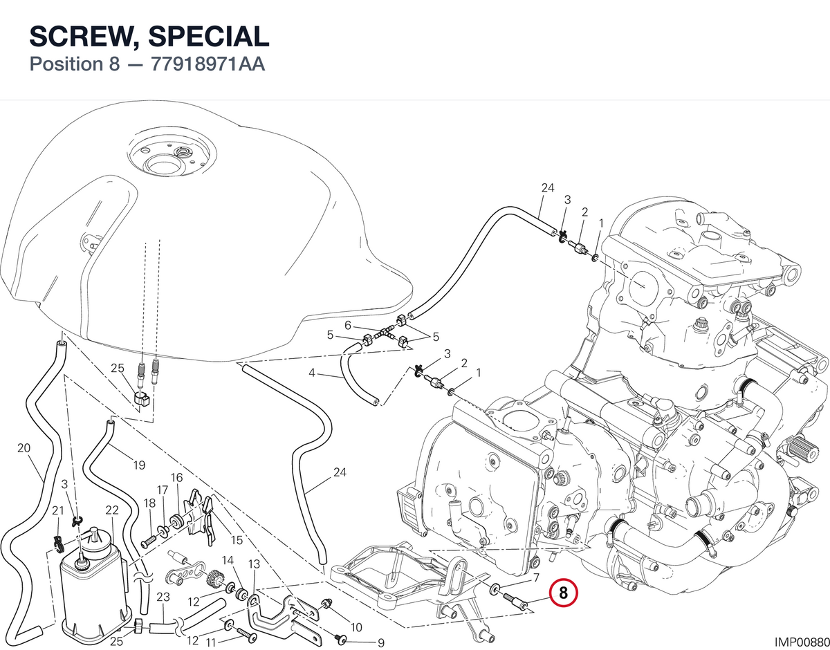 SCREW, SPECIAL 77918971AA diagram position
