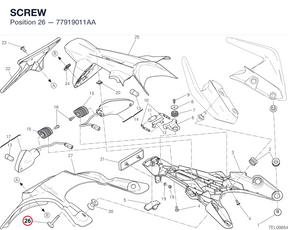 SCREW 77919011AA diagram position