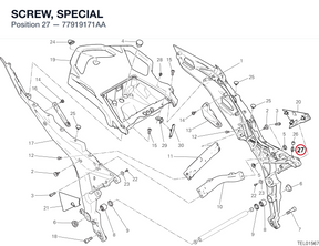 SCREW, SPECIAL 77919171AA diagram position