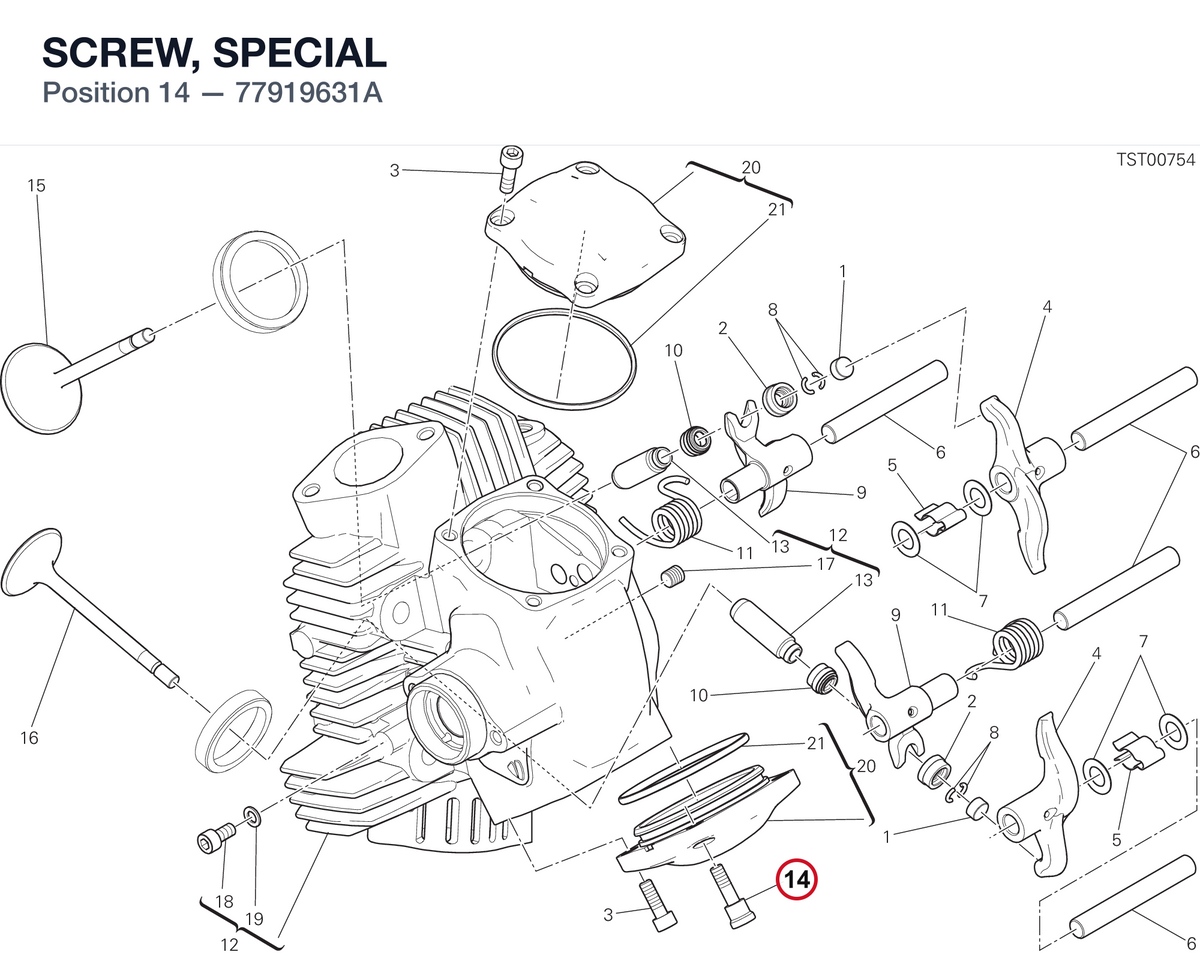 SCREW, SPECIAL 77919631A diagram position