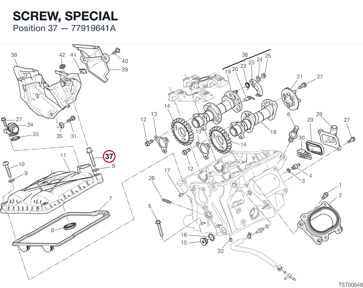 SCREW, SPECIAL 77919641A diagram position