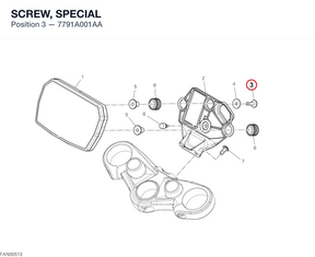SCREW, SPECIAL 7791A001AA diagram position