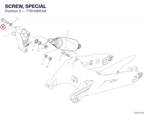 SCREW, SPECIAL 7791A991AA diagram position