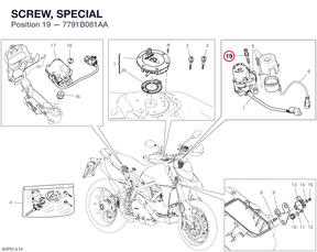 SCREW, SPECIAL 7791B081AA diagram position