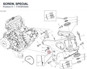 SCREW, SPECIAL 7791B103AA diagram position