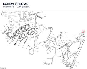SCREW, SPECIAL 7791B112AA diagram position