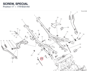 SCREW, SPECIAL 7791B321AA diagram position