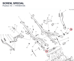 SCREW, SPECIAL 7791B441AA diagram position