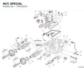 NUT, SPECIAL 7791C021A diagram position