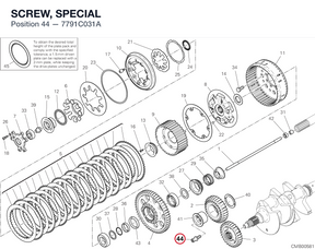 SCREW, SPECIAL 7791C031A diagram position