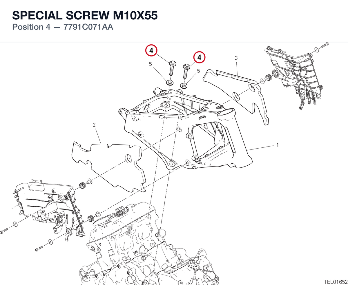 SPECIAL SCREW M10X55 7791C071AA diagram position