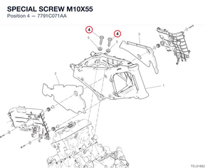 SPECIAL SCREW M10X55 7791C071AA diagram position