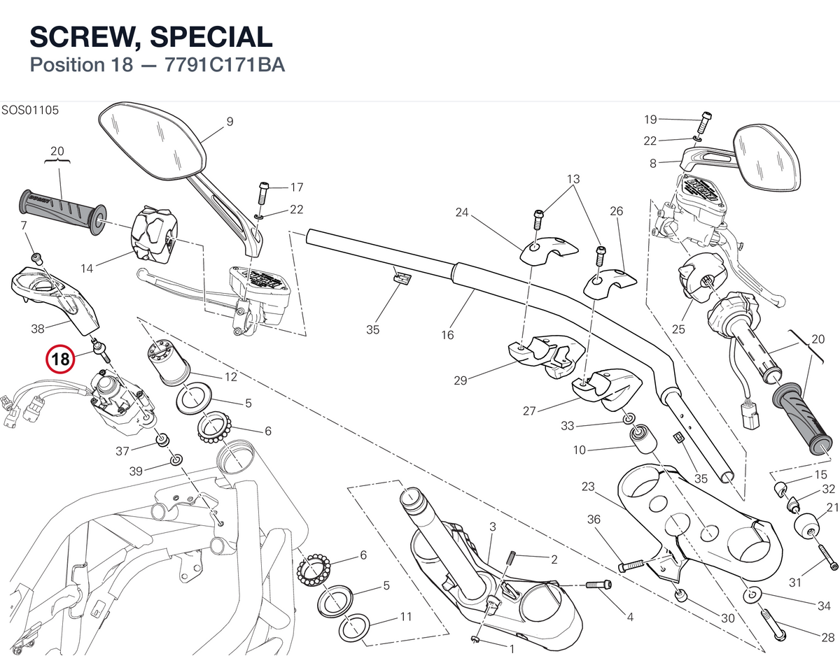 SCREW, SPECIAL 7791C171BA diagram position