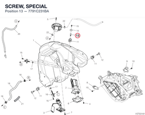 SCREW, SPECIAL 7791C231BA diagram position