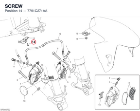 SCREW 7791C271AA diagram position