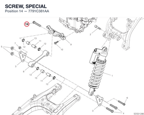 SCREW, SPECIAL 7791C381AA diagram position