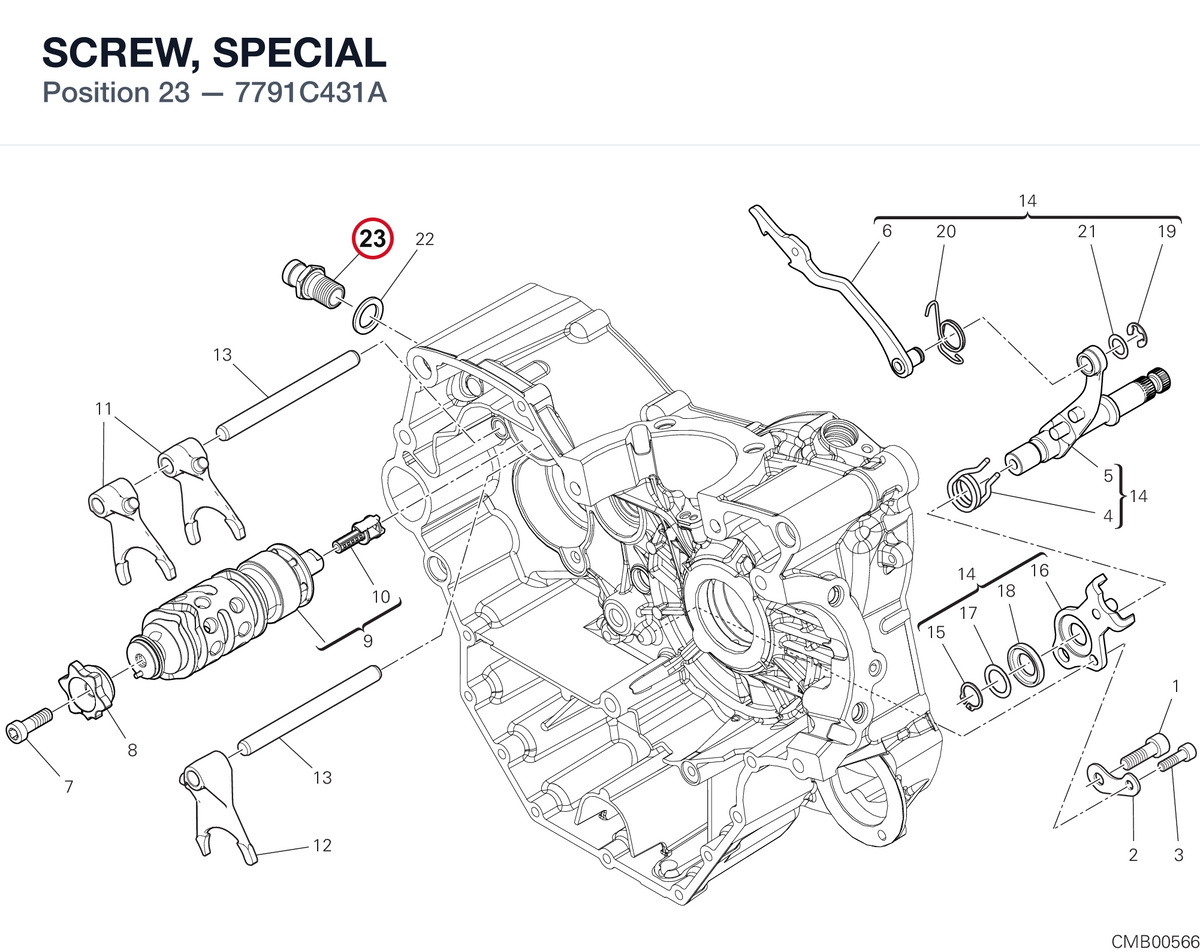 SCREW, SPECIAL 7791C431A diagram position