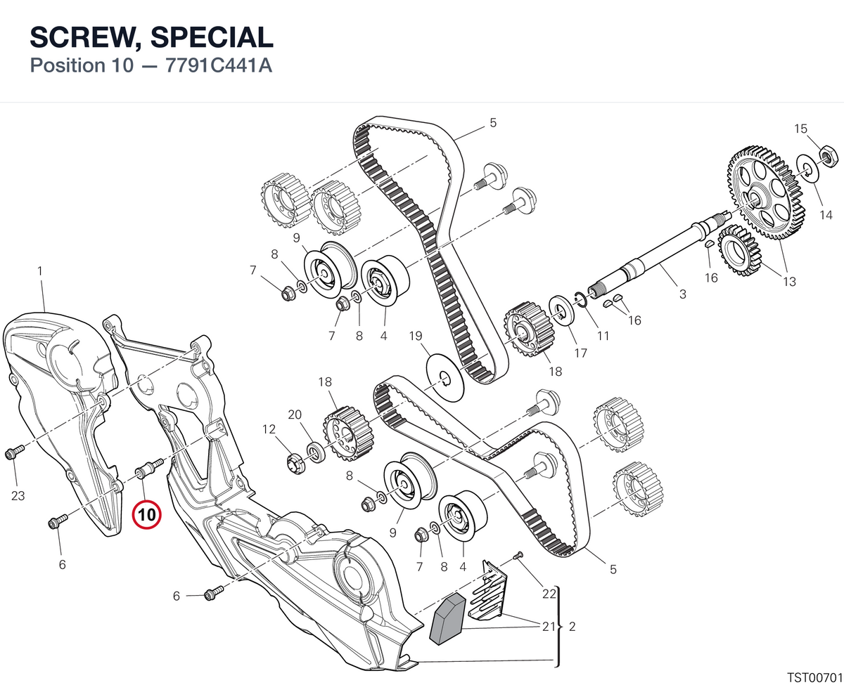SCREW, SPECIAL 7791C441A diagram position