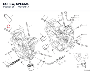 SCREW, SPECIAL 7791C451A diagram position