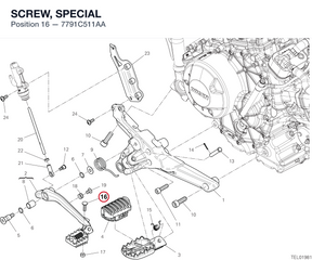 SCREW, SPECIAL 7791C511AA diagram position