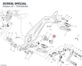 SCREW, SPECIAL 7791C591AA diagram position