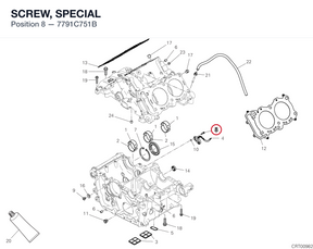 SCREW, SPECIAL 7791C751B diagram position