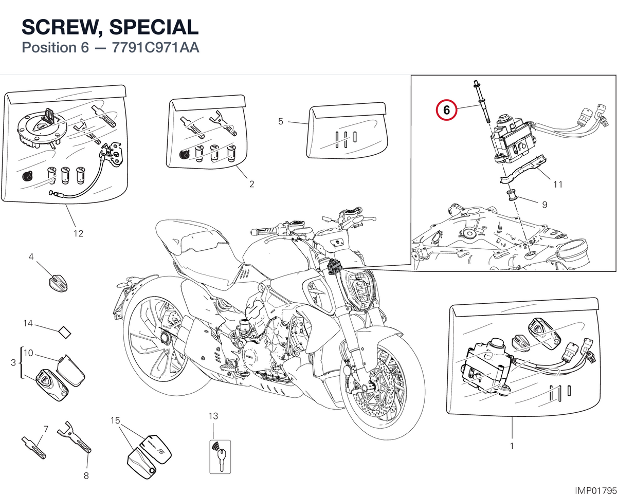 SCREW, SPECIAL 7791C971AA diagram position