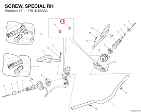 SCREW, SPECIAL RH 7791D162AA diagram position