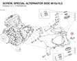 SCREW, SPECIAL ALTERNATOR SIDE M10x15,5 7791D481AA diagram position