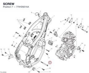 SCREW 7791D921AA diagram position