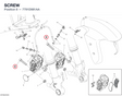 SCREW 7791D981AA diagram position