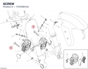 SCREW 7791D981AA diagram position
