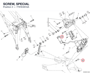 SCREW, SPECIAL 7791E481AA diagram position