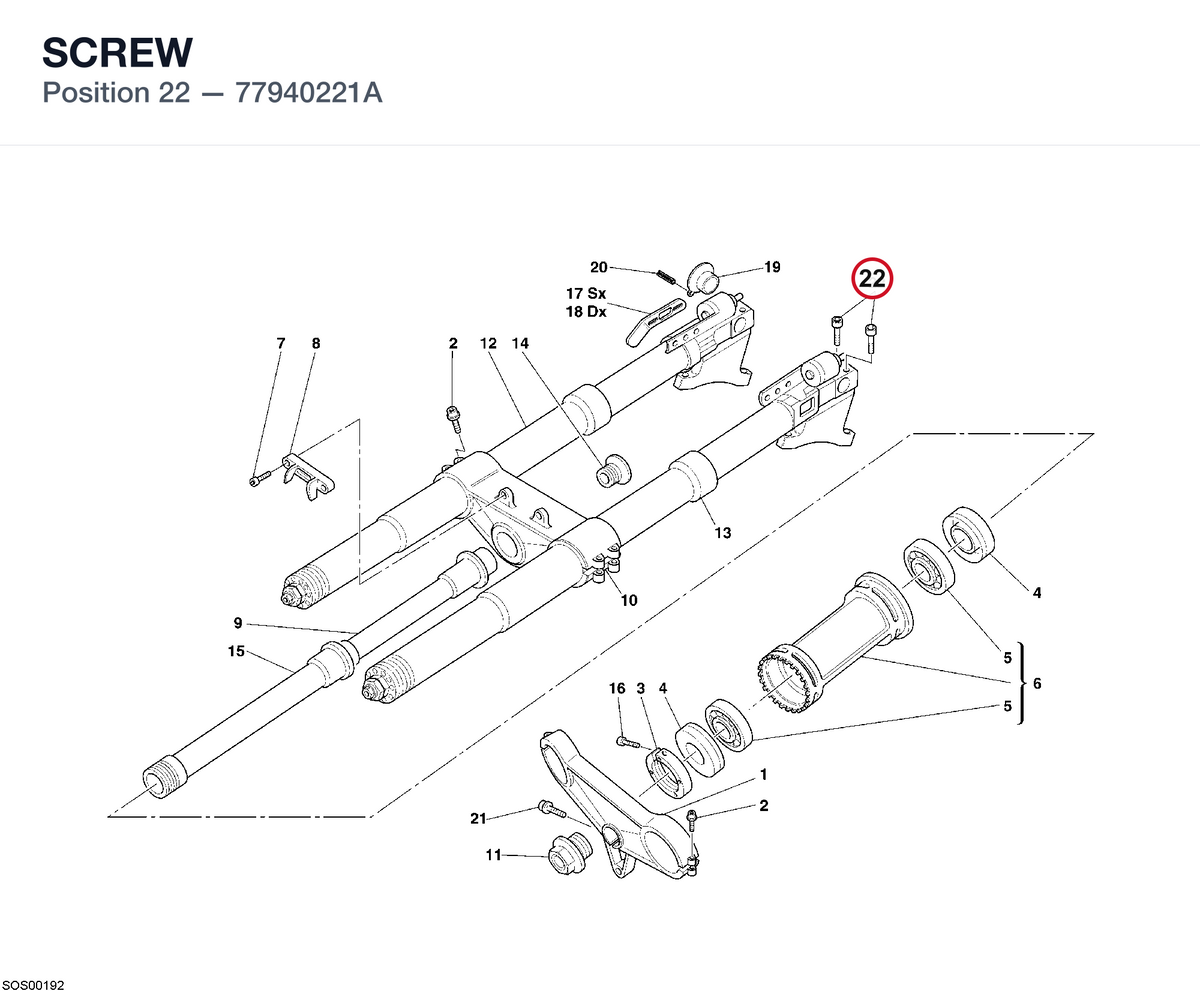 SCREW 77940221A diagram position