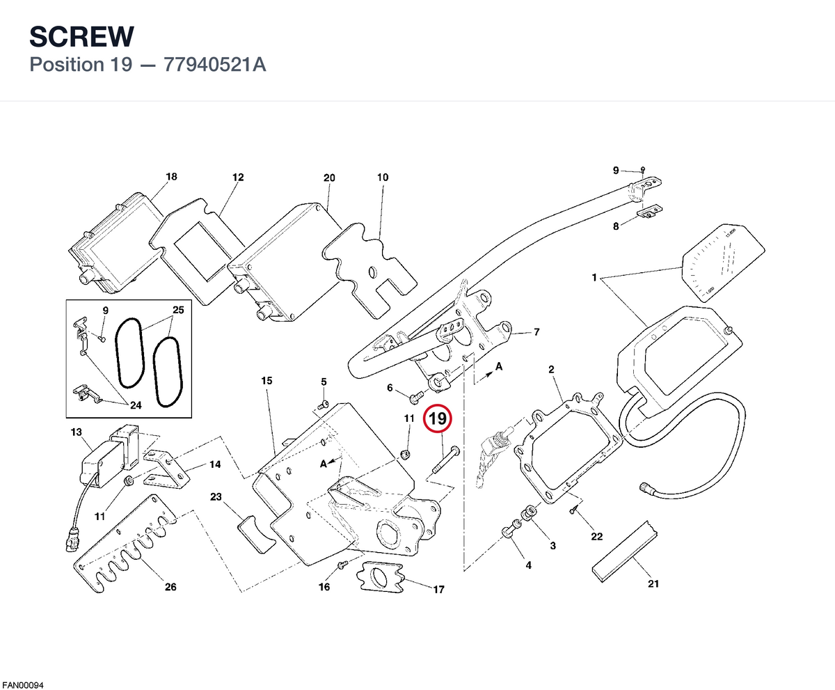 SCREW 77940521A diagram position