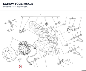 SCREW TCCE M6X25 77940751A diagram position