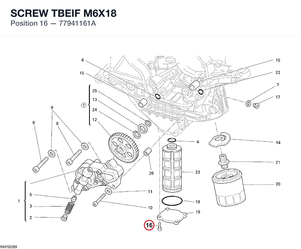 SCREW TBEIF M6X18 77941161A diagram position