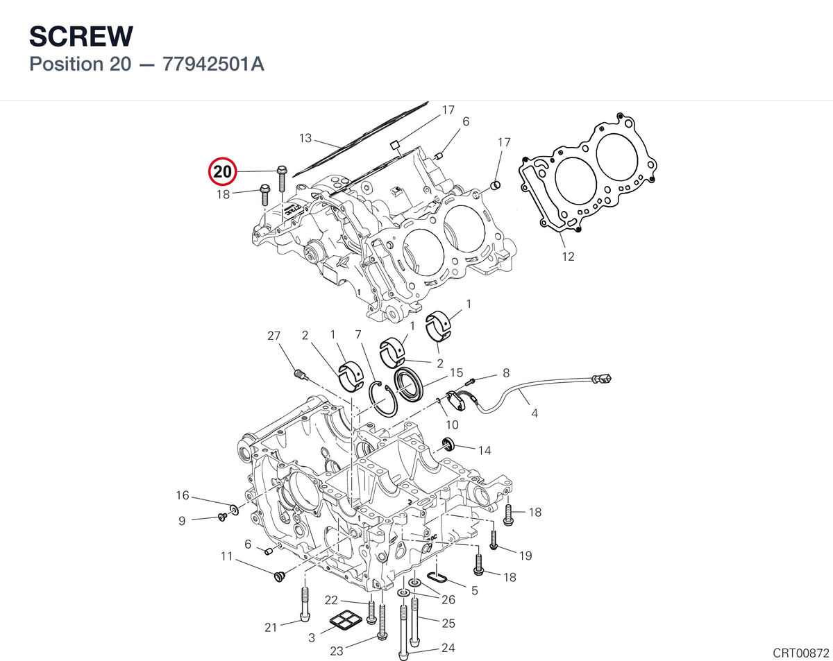 SCREW 77942501A diagram position