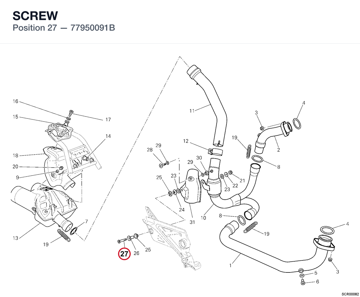 SCREW 77950091B diagram position