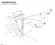 SCREW M 6X16 77950101A diagram position