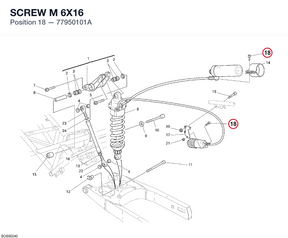 SCREW M 6X16 77950101A diagram position
