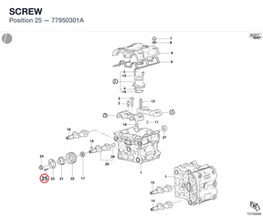 SCREW 77950301A diagram position