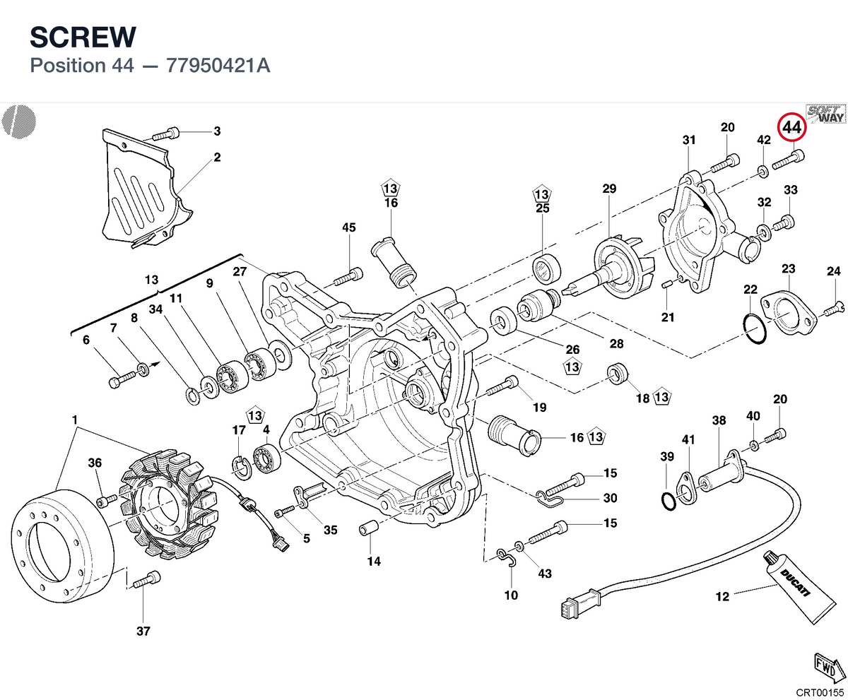 SCREW 77950421A diagram position