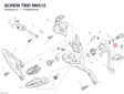 SCREW TBEI M6X12 77950461B diagram position
