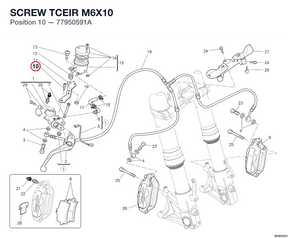 SCREW TCEIR M6X10 77950591A diagram position