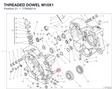 THREADED DOWEL M10X1 77950621A diagram position