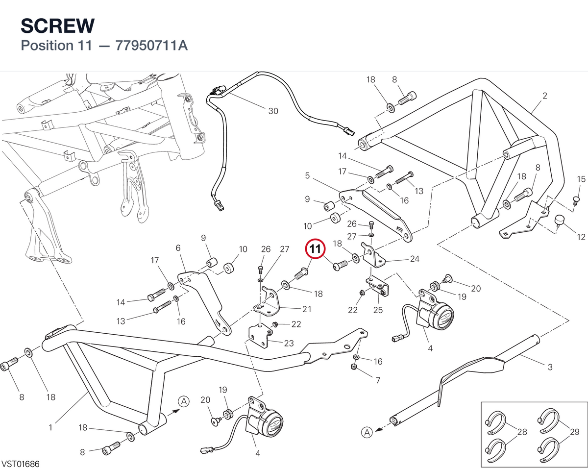 SCREW 77950711A diagram position